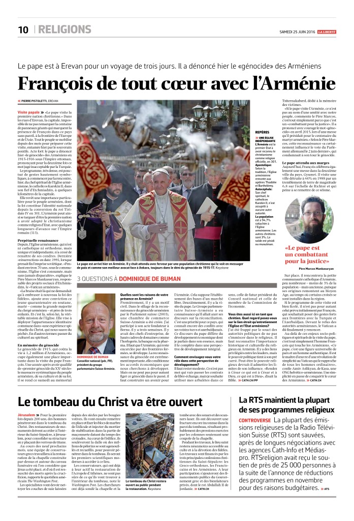 thumbnail of 2016-06-25 La RTS maintient la plupart de ses programmes religieux (La Liberté)